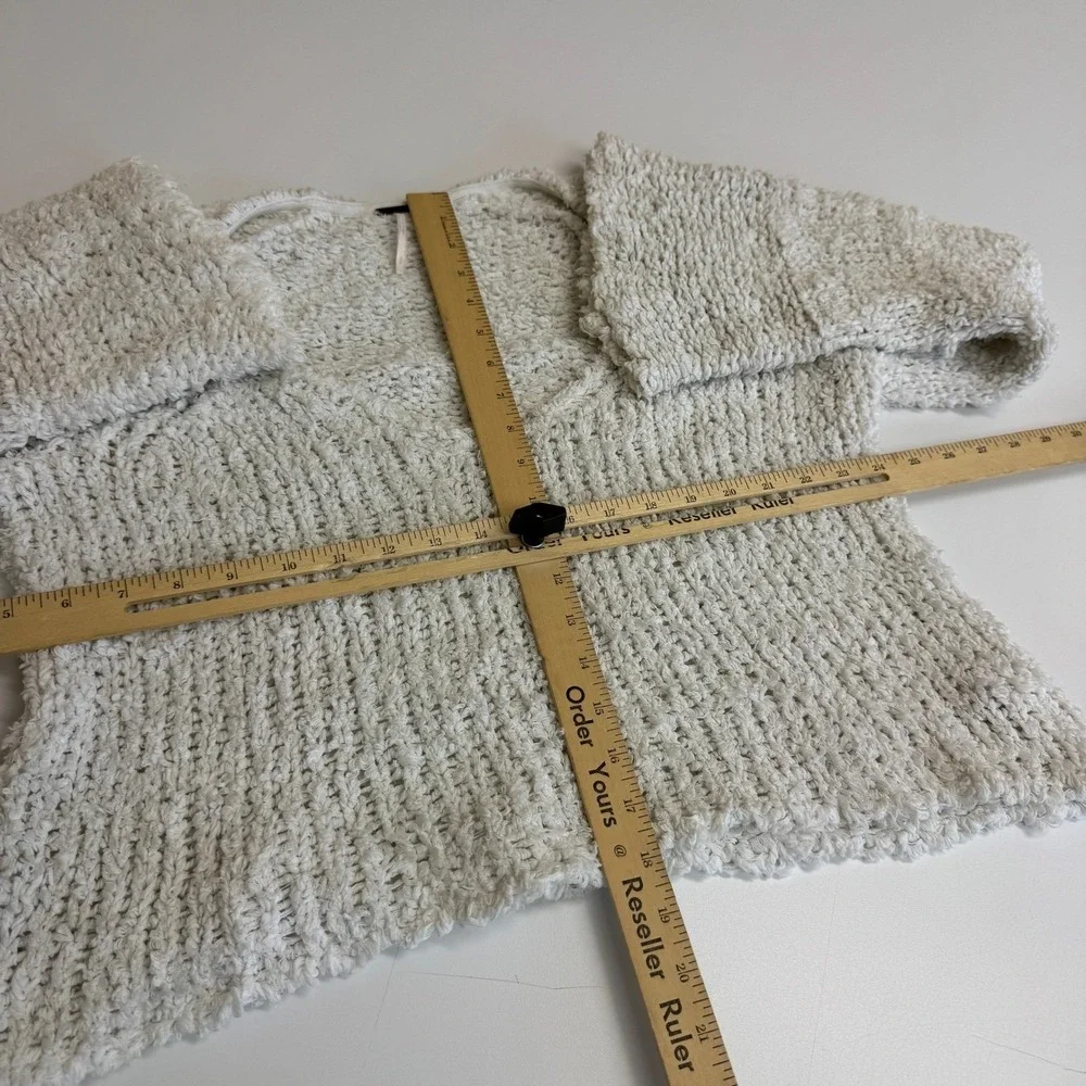 Free‎ People Sweater Women Small White Sand Dune Boho Coastal Beachy Cottagecore